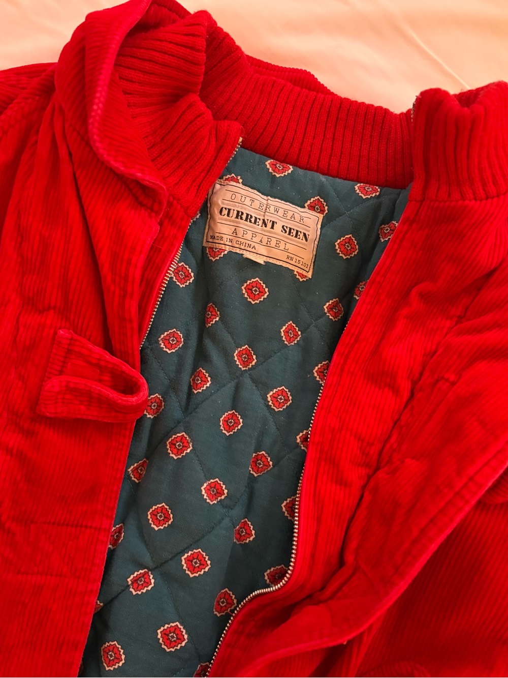 Vintage 16W Current Seen Apparel Red Corduroy Jacket